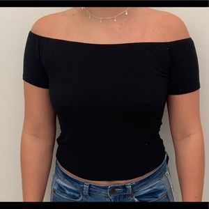 Off the shoulder crop top